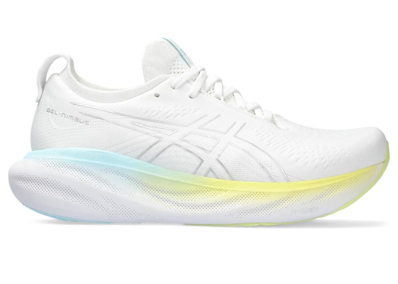 Pre-owned Asics Gelnimbus 25 Yellow (women's) Sneakers In White/pure Silver
