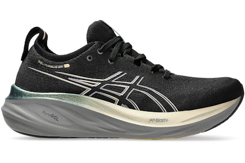 ASICS Gel-Nimbus 26 Platinum Black Champagne Men's 1011B922-001 US