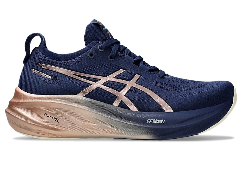 ASICS Gel Nimbus 26 Platinum Blu Expanse Rose Oro donna 1012B740 400 IT