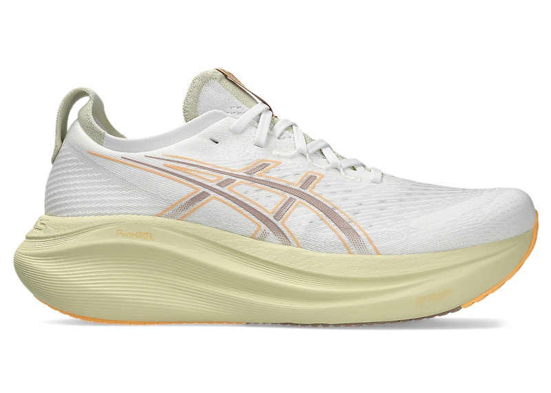 Asics Running GEL-NIMBUS 27 in White/Fawn - 1011B958-102