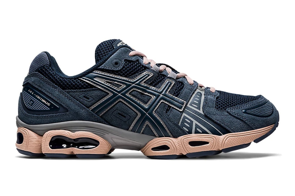 Click to view more detailed imagery on our partner's website Pre-owned Asics Gel-nimbus 9 French Blue Tarmac In French Blue/tarmac