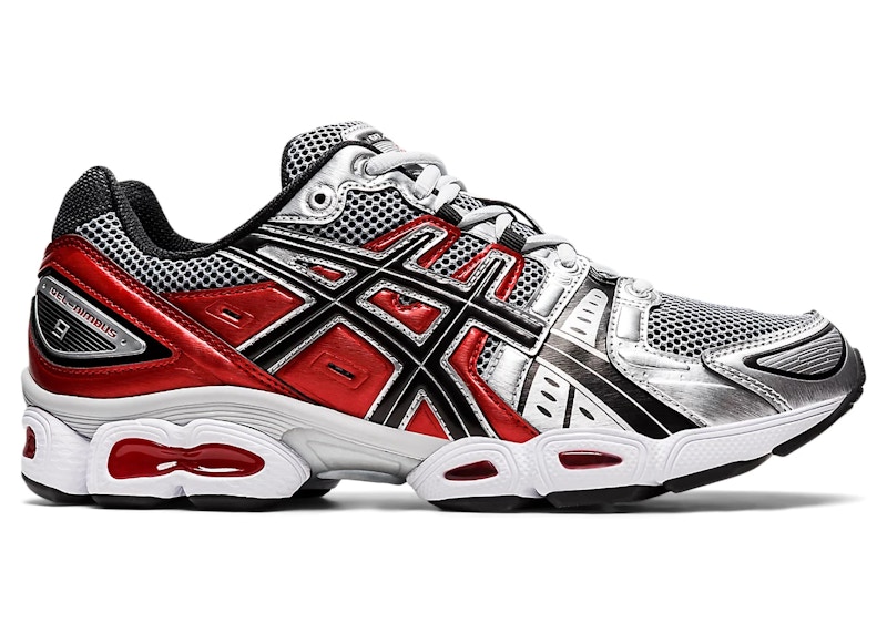 ASICS Gel Nimbus 9 Reines Silber Klassisch Rot Herren 1201A424 020 DE