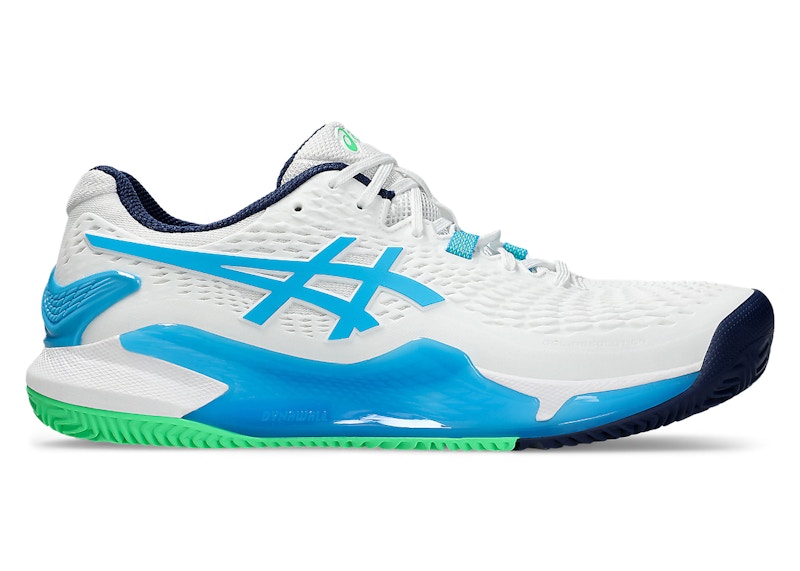 ASICS Gel-Resolution 9 Clay White Digital Aqua