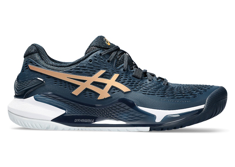 Pre-owned Asics Gelresolution 9 (women's) Sneakers In French Blue/pure Gold