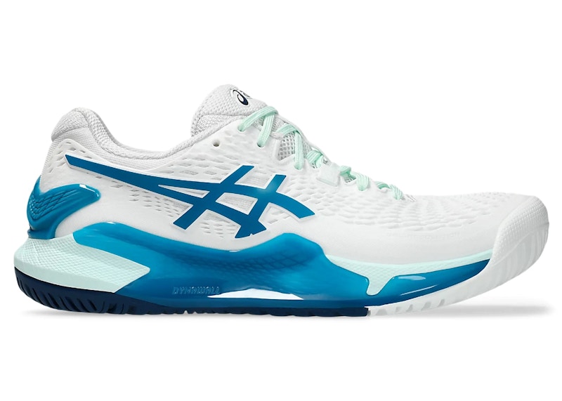 Pre-owned Asics Gelresolution 9 (women's) Sneakers In White/teal Blue