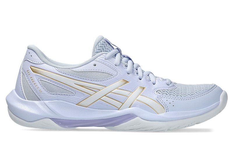 Pre-owned Asics Gelrocket 12 (women's) Sneakers In Blue Fade/champagne