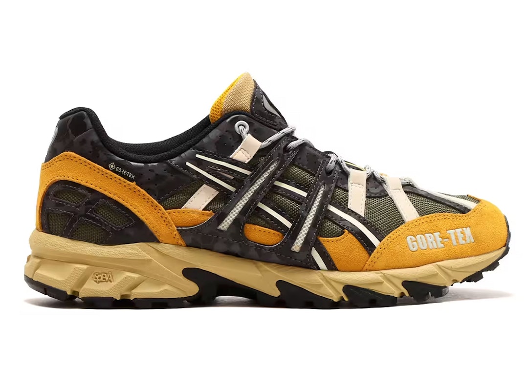 Pre-owned Asics Gel-sonoma 15-50 Gore-tex Olive Canvas Yellow Orange In Olive Canvas/yellow Orange