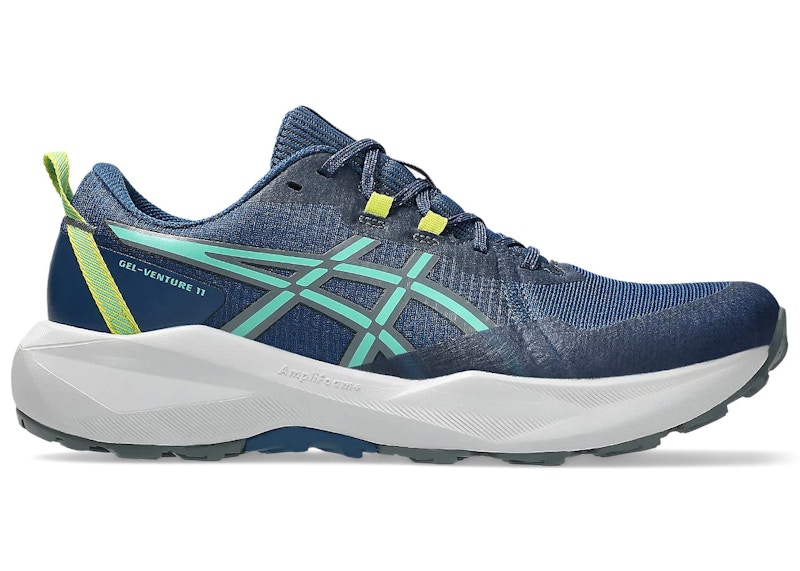 Men's ASICS GelVenture 11 Sneakers in Twilight Blue/Aurora Green