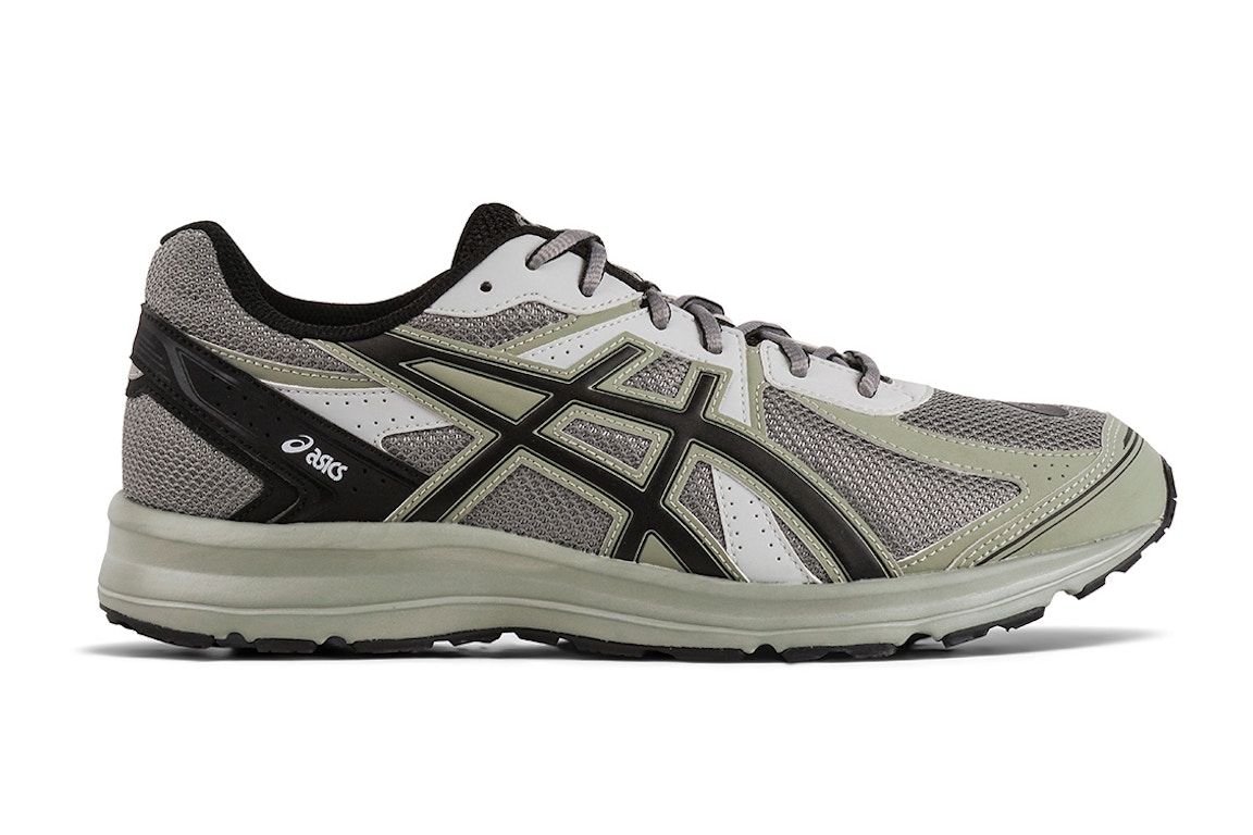 Pre-owned Asics Jog 100 S Lightweight Low Sheet Rock In Grey/green/black