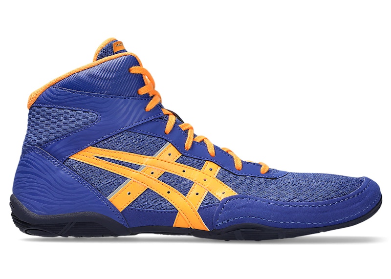 Pre-owned Asics Men's  Matflex 7 Sneakers In Dark Cobalt Blue/orange Pop