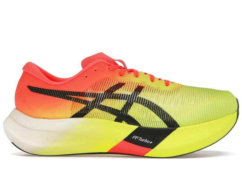 Pre-owned Asics Men's Metaspeed Edge Paris Sneakers In Safety Yellow/black In Multi