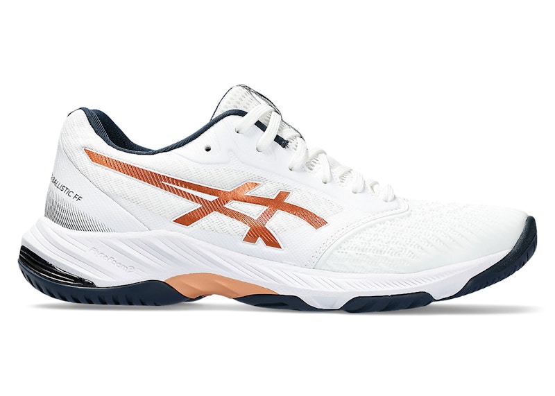 ASICS Netburner Ballistic FF 3 White Pure Bronze