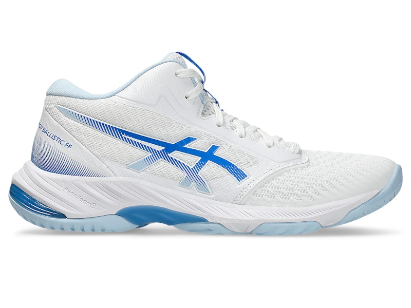 Pre-owned Asics Netburner Ballistic Ff Mt 3 (women's) Sneakers In White/blue Coast