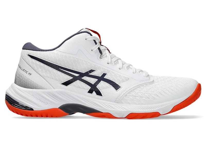 Pre-owned Asics Men's  Netburner Ballistic Ff Mt 3 Sneakers In White/indigo Fog