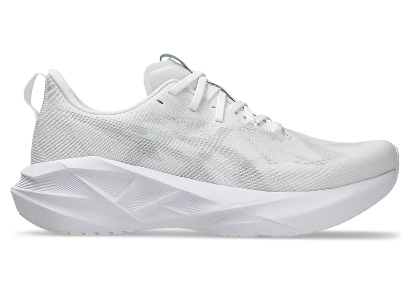 Pre-owned Asics Men's Novablast 5 Sneakers In White/piedmont Grey In Gray