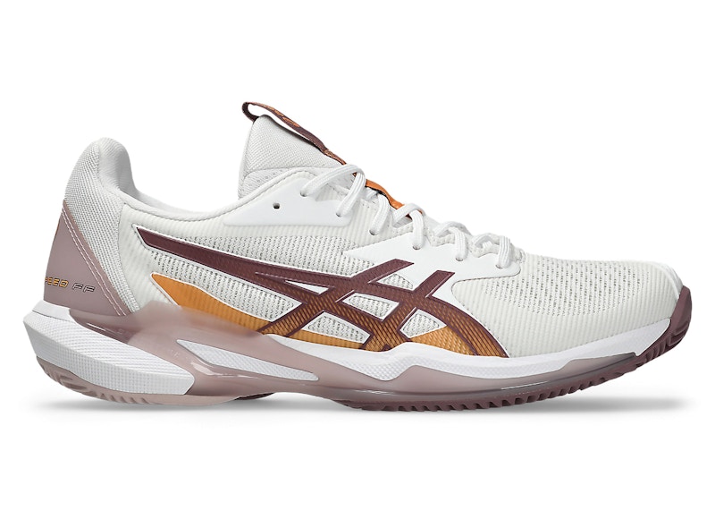 Pre-owned Asics Solution Speed Ff 3 Clay (women's) Sneakers In White/dusty Mauve