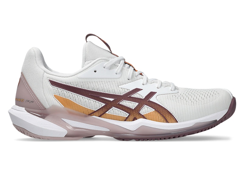 Pre-owned Asics Solution Speed Ff 3 (women's) Sneakers In White/dusty Mauve