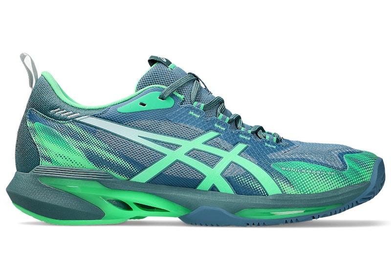 Men's ASICS Sonicsmash FF Sneakers in Saba Blue/Vital Green