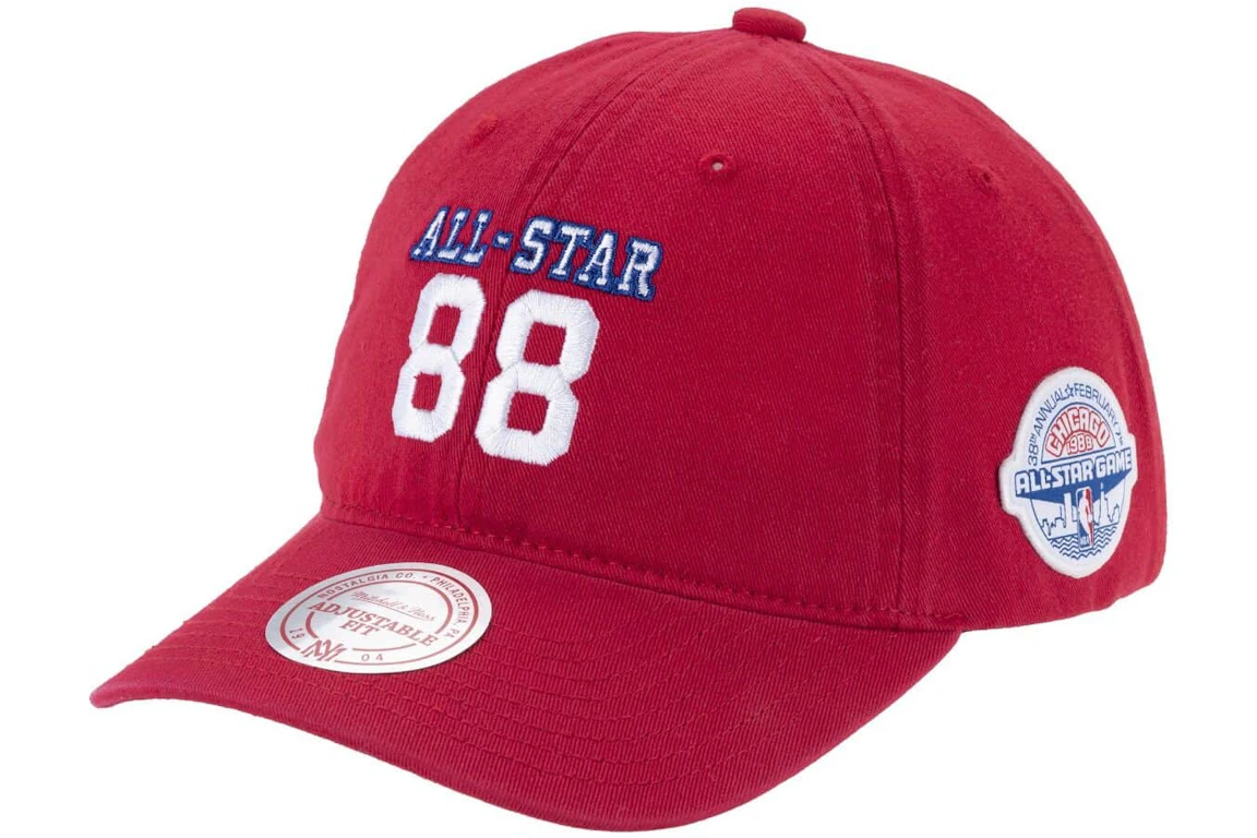 Aape x Mitchell & Ness All-Star Strapback Hat Red