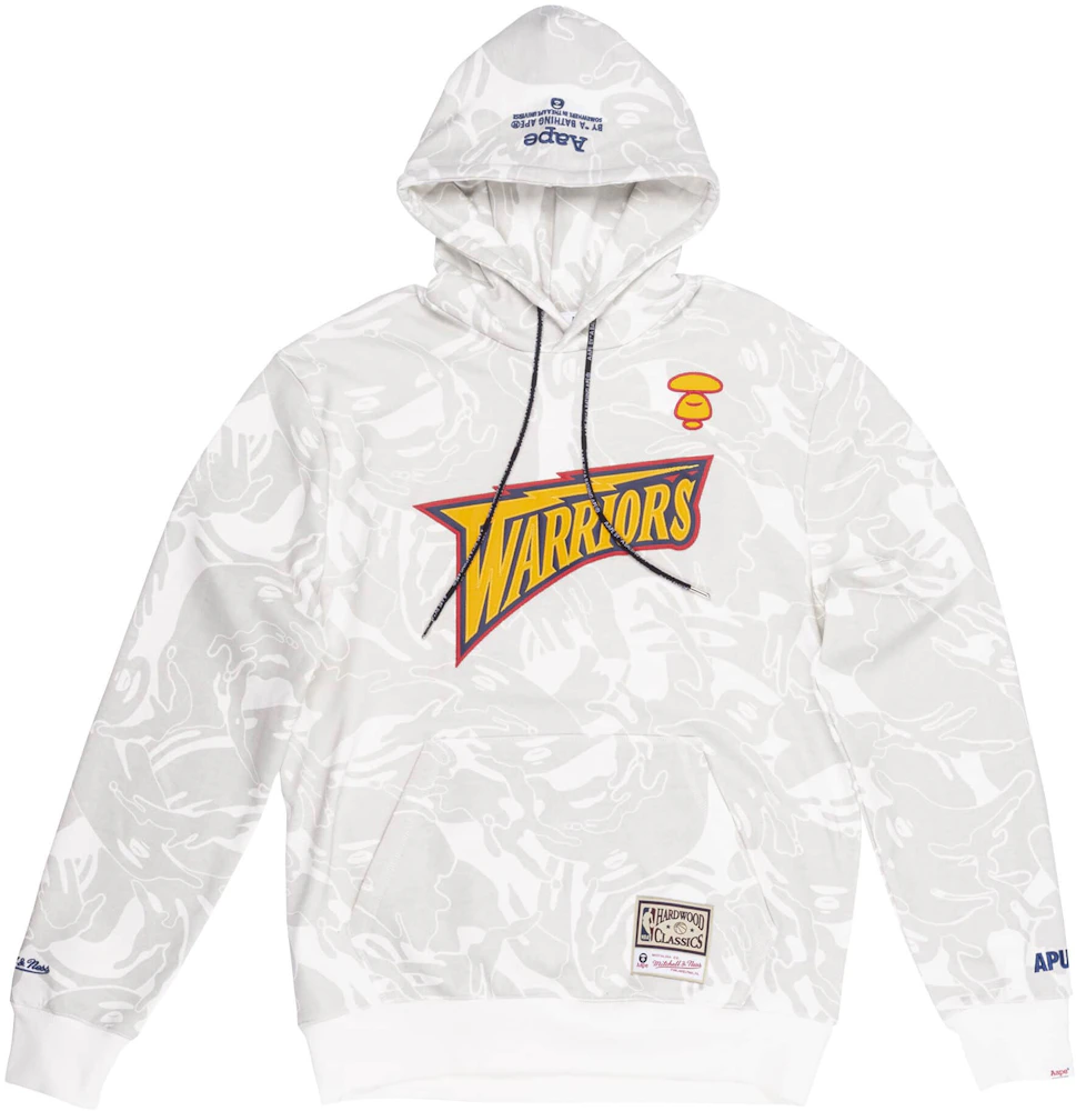 AAPE by BATHING APE x Mitchell & Ness Golden State Warriors Hoodie