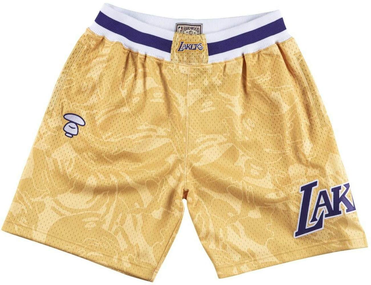 Aape X Mitchell Ness Los Angeles Lakers Shorts Gold Ss20
