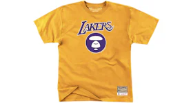 BAPE x Mitchell & Ness Los Angeles Lakers Tee Yellow