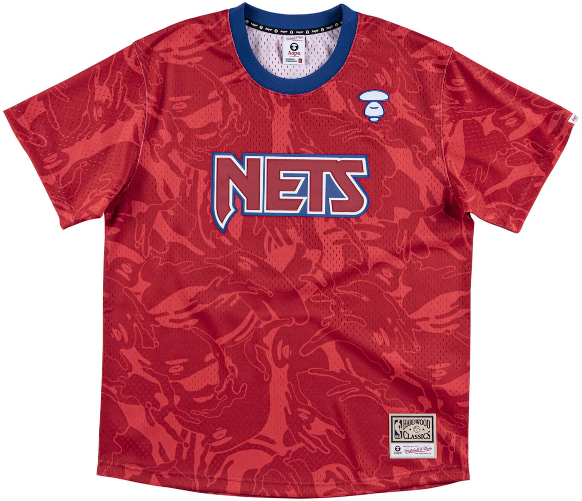 Bape x Mitchell & Ness New Jersey Nets Jersey Blue