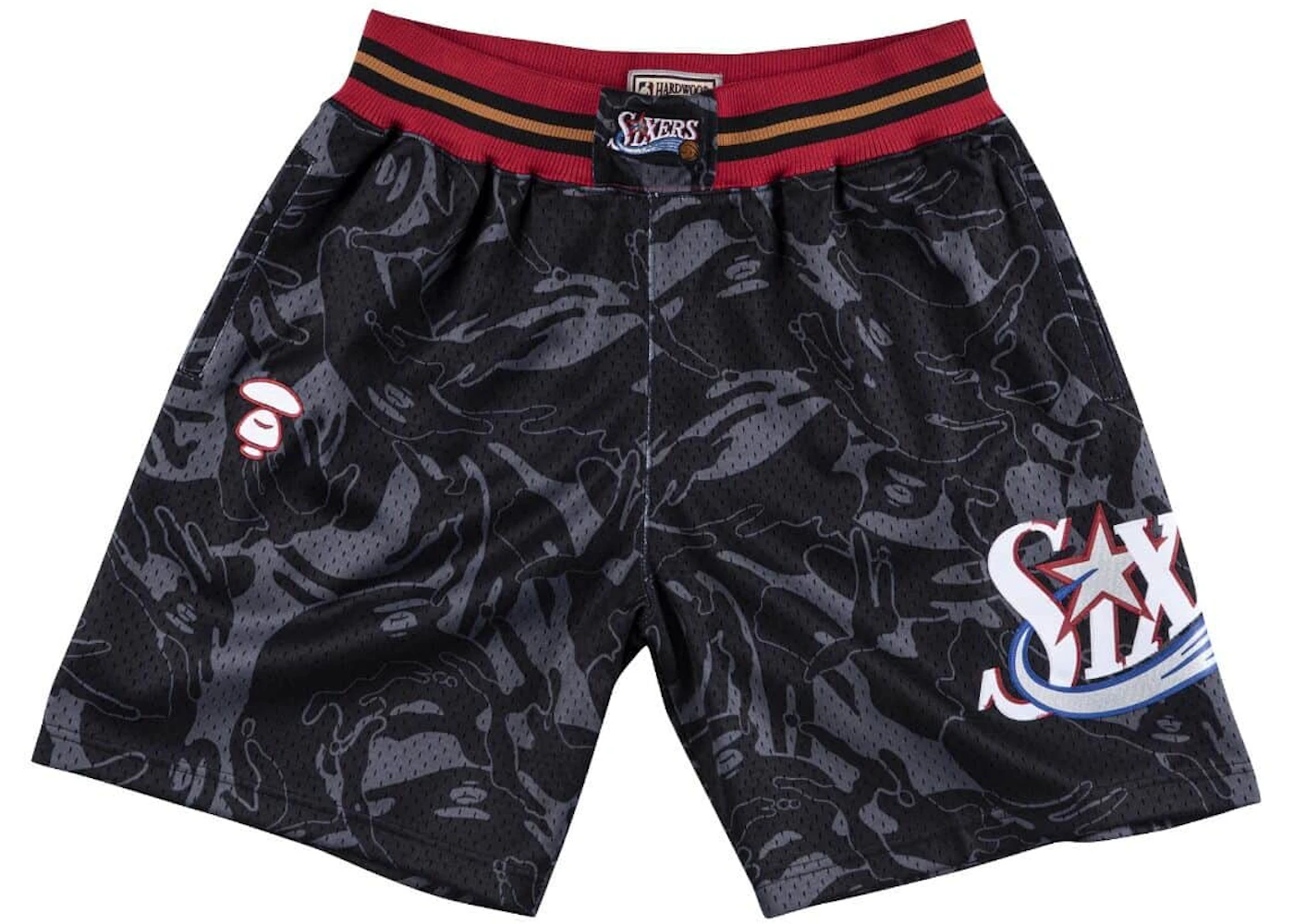 sixers shorts mitchell and ness
