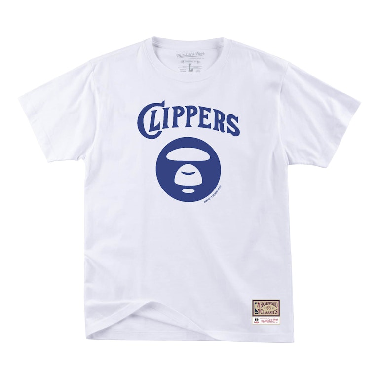 Pre-owned Aape X Mitchell & Ness San Diego Clippers Tee White