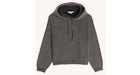 Acne Studios Kapuzenpullover mit Logo-Patch auf der Rückseite, verblasst, Schwarz