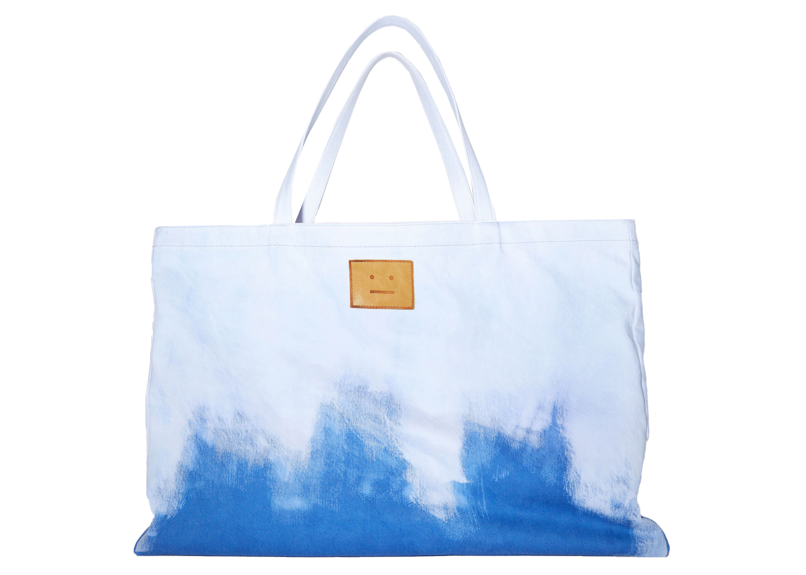 Acne Studios Bleached Denim Tote Bag Blue/Multicolor in Cotton