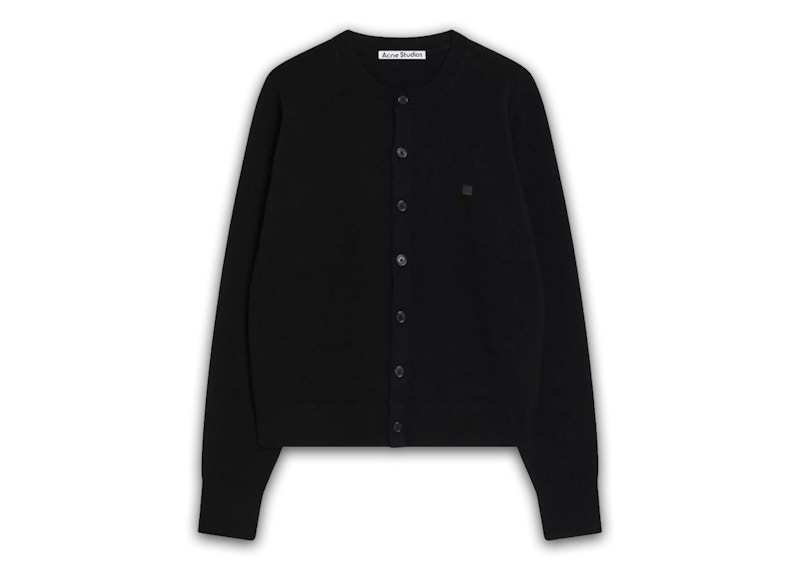Pre-owned Acne Studios Women's  Cadigan Yak Wool Fitted Sweater In Black