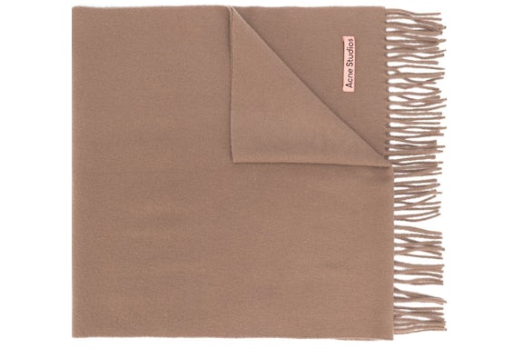 Acne Studios Canada Nueva Bufanda con Flecos Marrón Caramelo