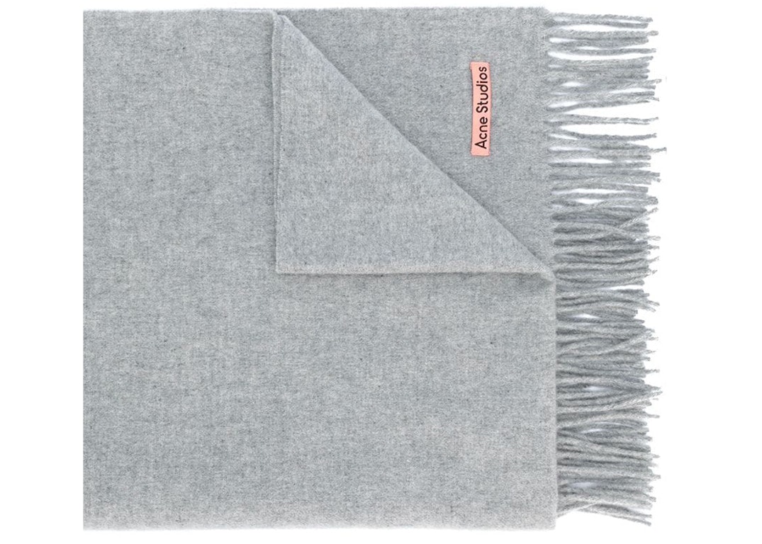 Pre-owned Acne Studios Canada New Fringed Scarf Light Grey
