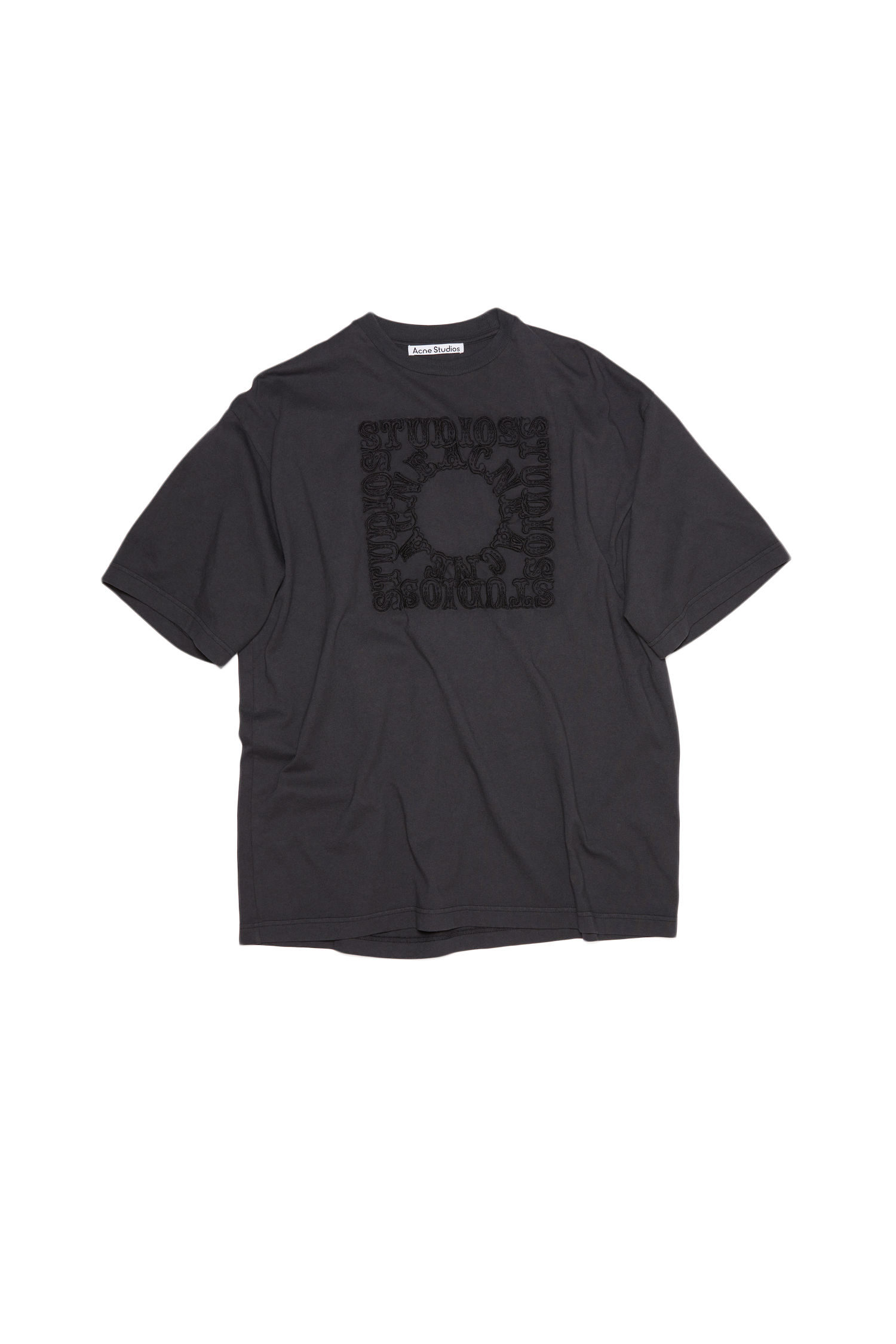 Acne Studios Circus Embroidered Crewneck T-shirt Faded Black