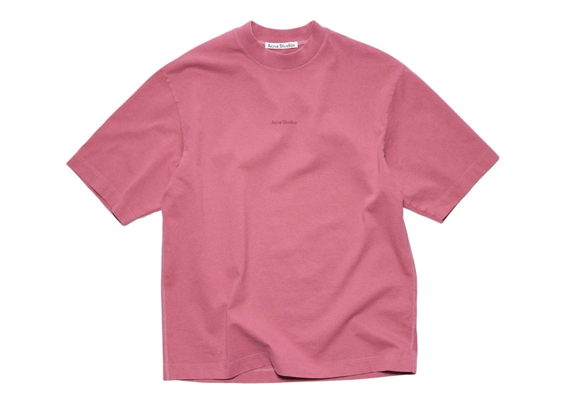 Acne Studios Contrast Stamped Logo T-Shirt Old Pink Men's - FW22 - GB