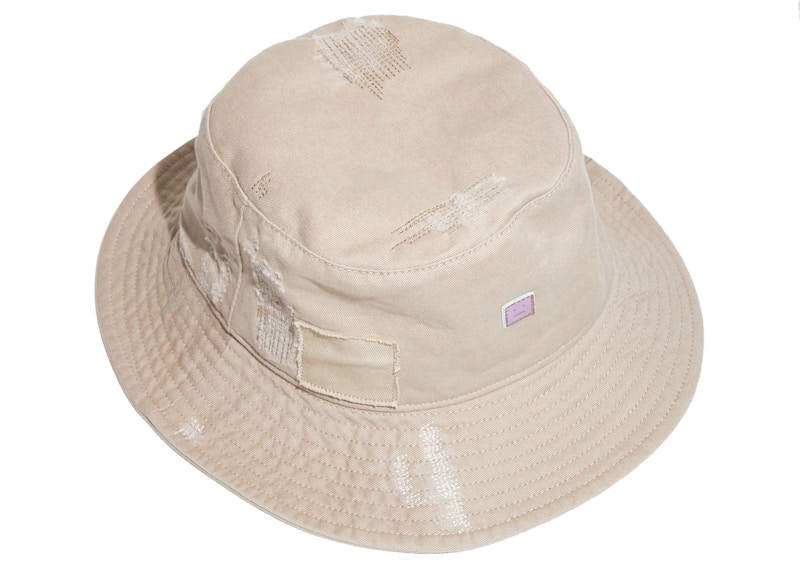 Acne Studios Cotton Bucket Hat Beige