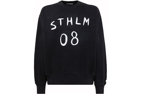 Acne Studios Crew Neck Sweatshirt Carbon Grey Men's US