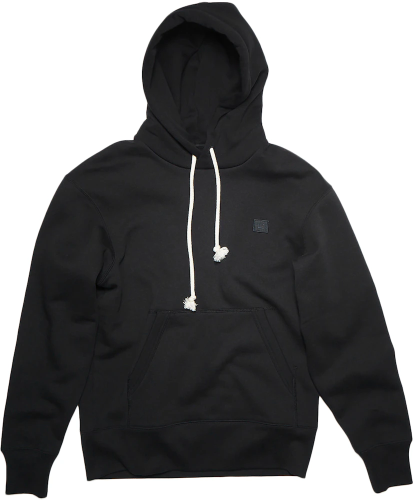 Acne Studios Face Patch Logo Hooded Sweatshirt Black Men's - US