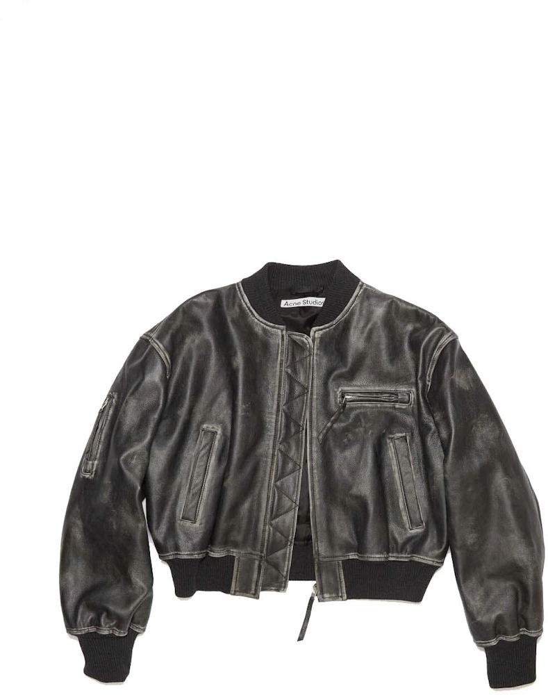 Aime Leon Dore Chainstitch Leather Bomber Jacket