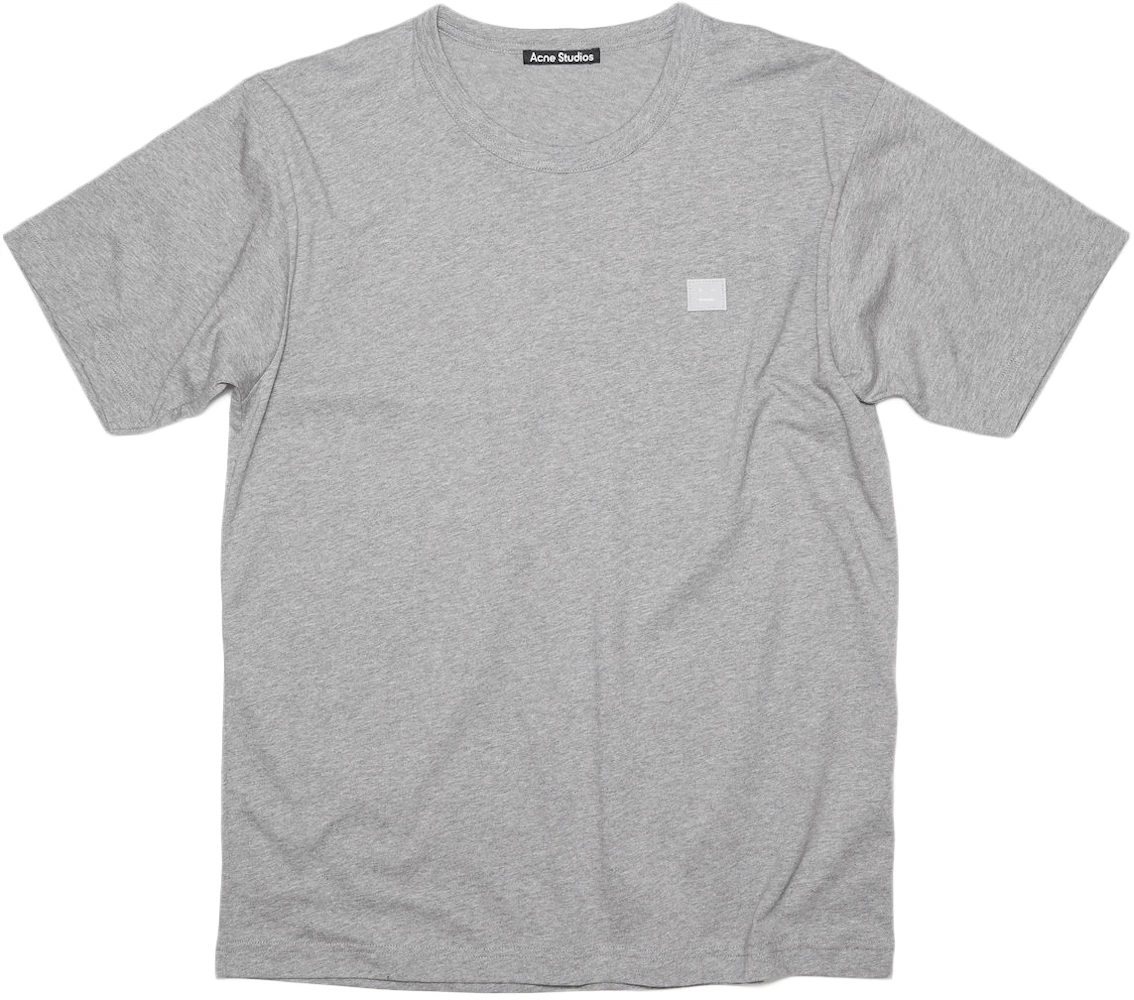 Acne Studios Lightweight Nash Face T-shirt Light Grey Melange Men's - US