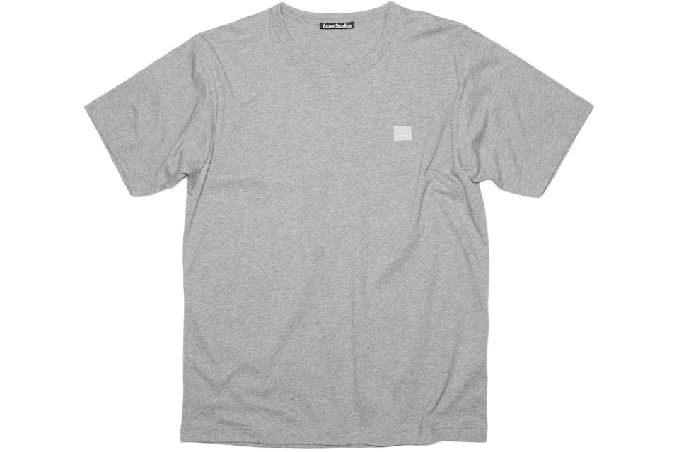 Acne Studios Lightweight Nash Face T-shirt Light Grey Melange