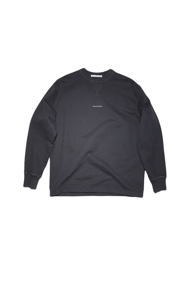 Acne studios fin discount stamp logo crew sweat