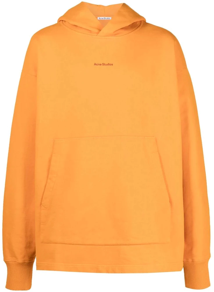 Acne Studios Logo Hooded Sweatshirt Tumeric Orange Men's - US