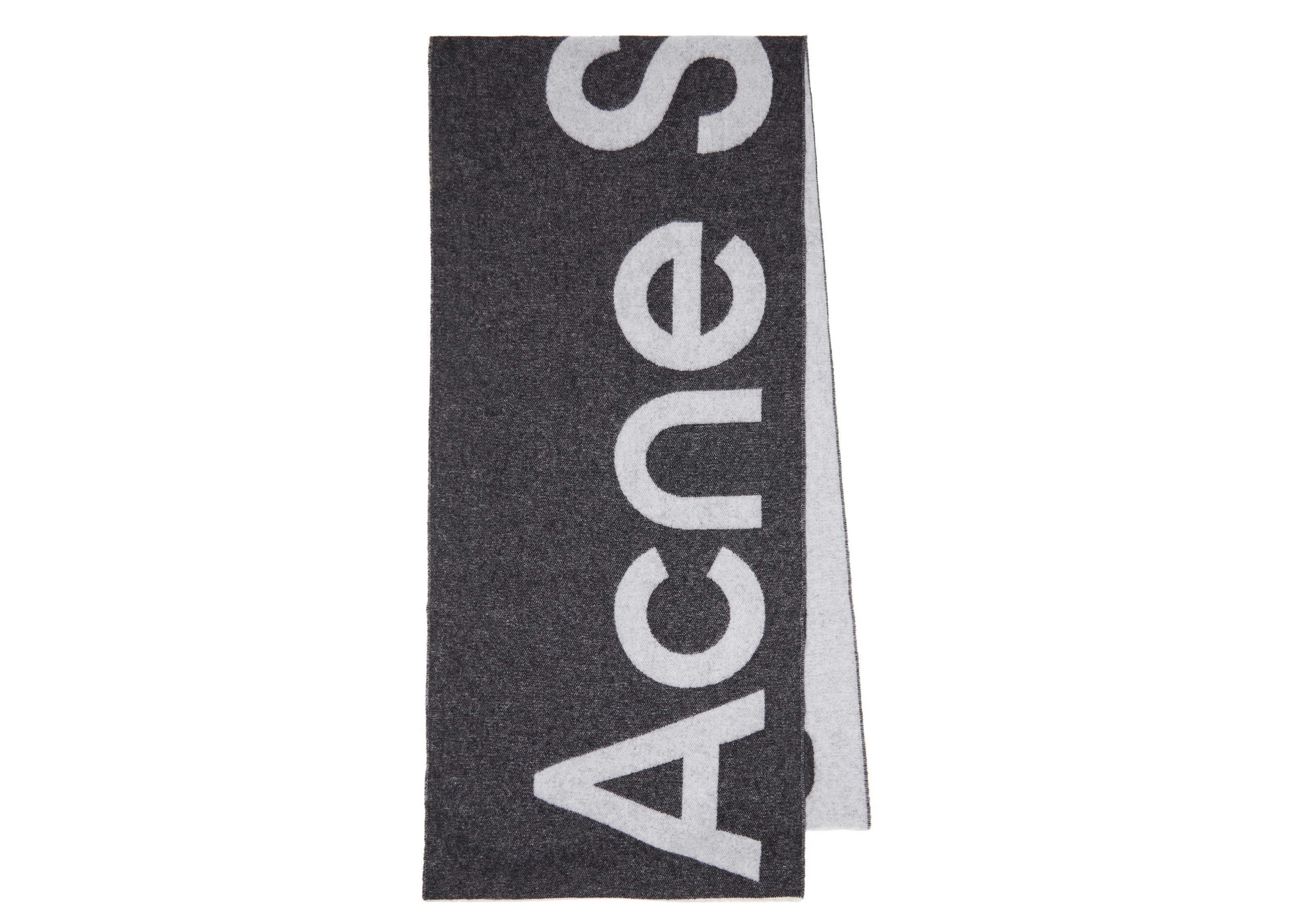 Acne Studios Logo Jacquard Scarf Black/Light Grey