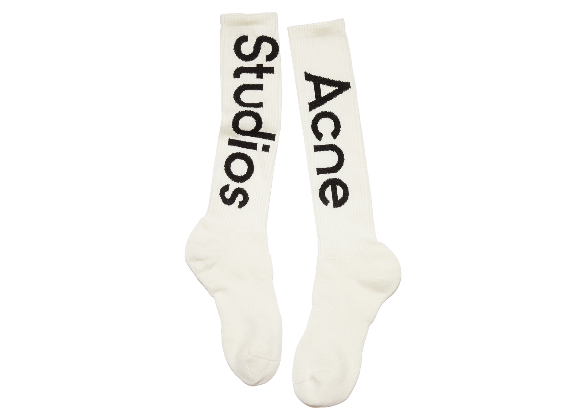 Acne Studios Logo Jacquard Socks White - SS22 - US