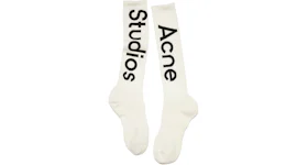 Acne Studios Logo Jacquard Socks White