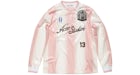 Maglietta a maniche lunghe Acne Studios Logo rosa/bianco