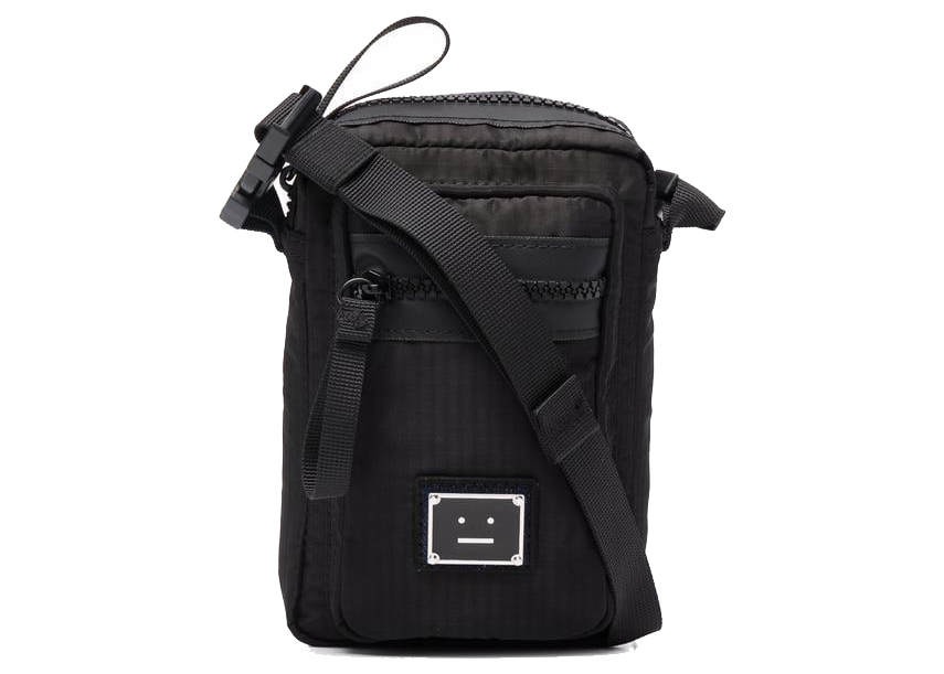 Acne Studios Logo Plaque Pocket Bag Black in Polyester - US