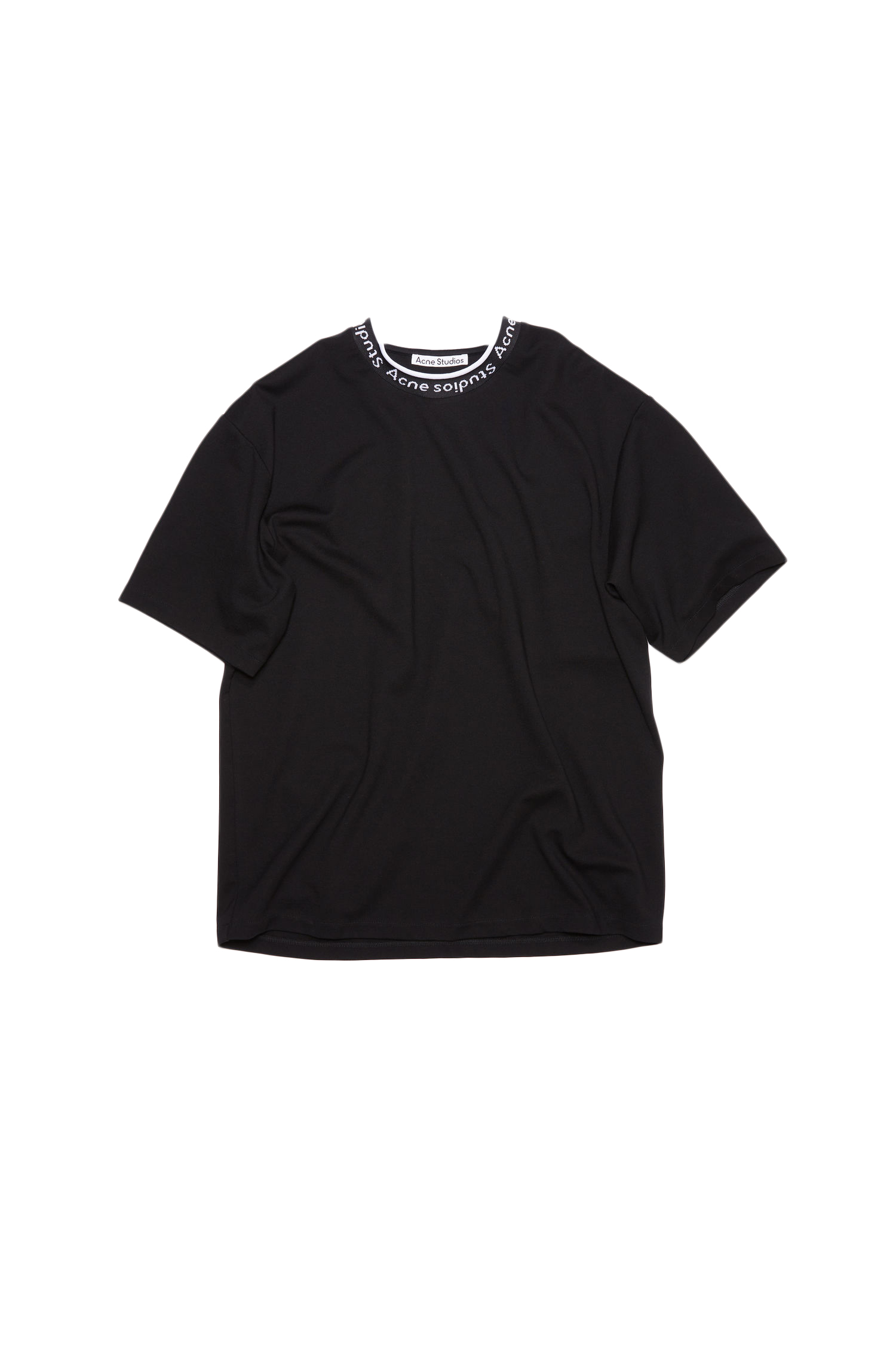 Acne Studios Logo Rib T-shirt Black